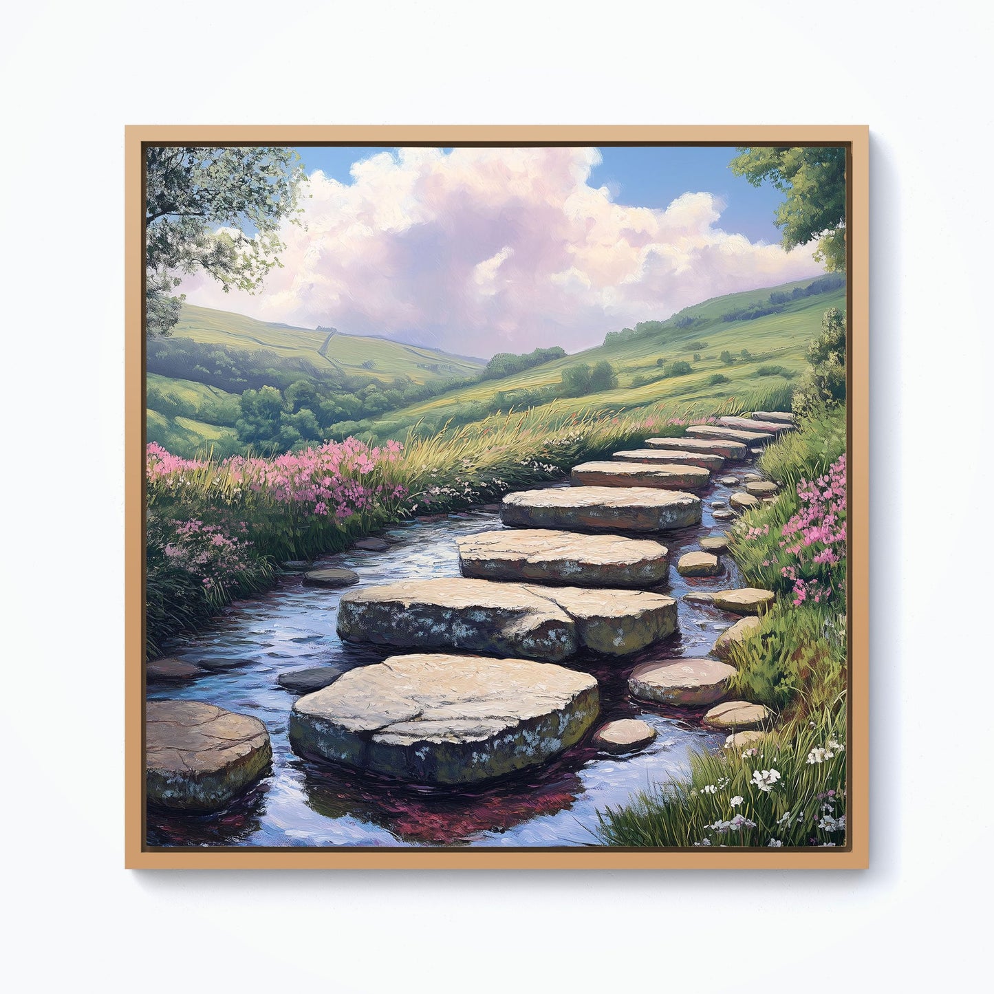 Stepping Stones Framed Canvas