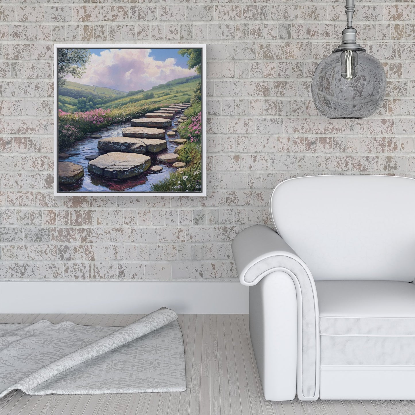 Stepping Stones Framed Canvas