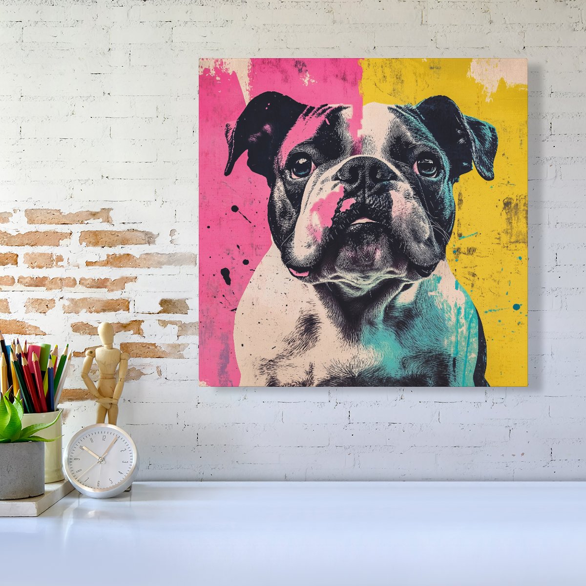 Banksy Inspired Bulldog Canvas