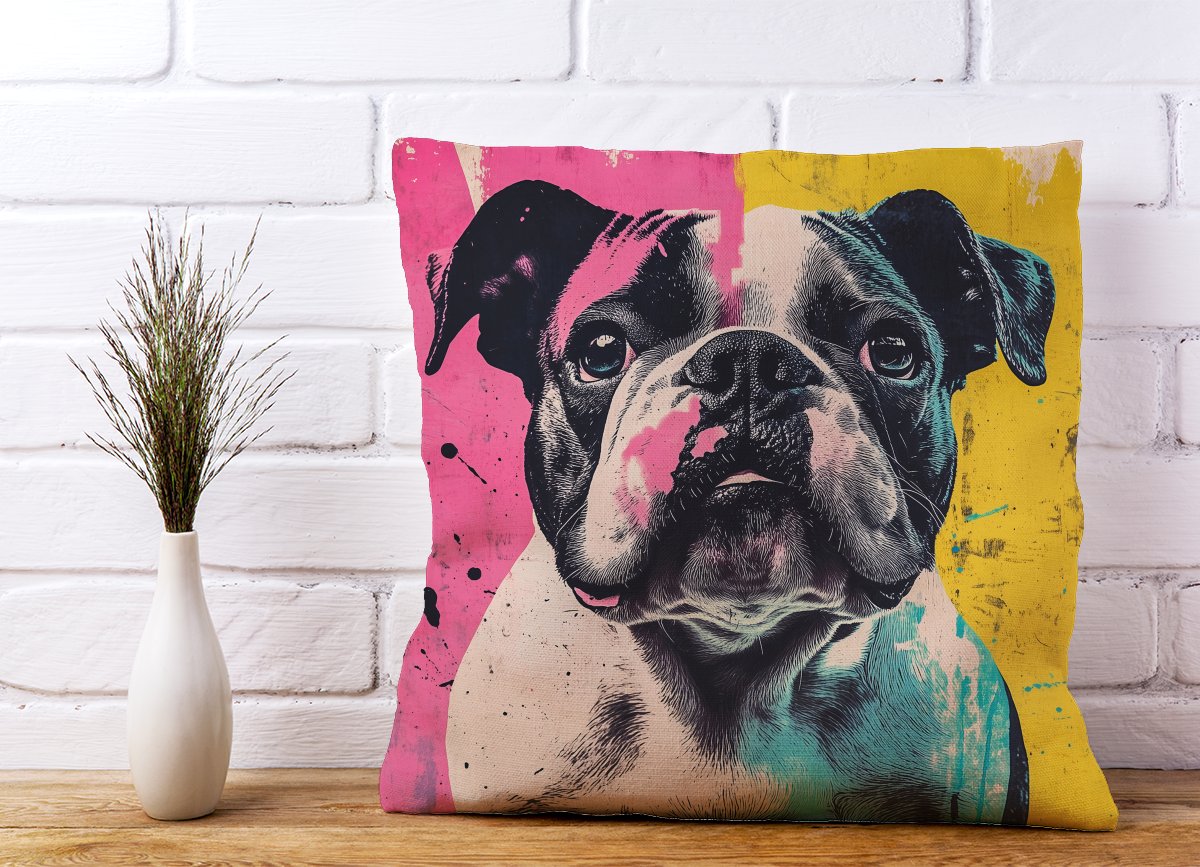 Banksy Inspired Bulldog Cushions