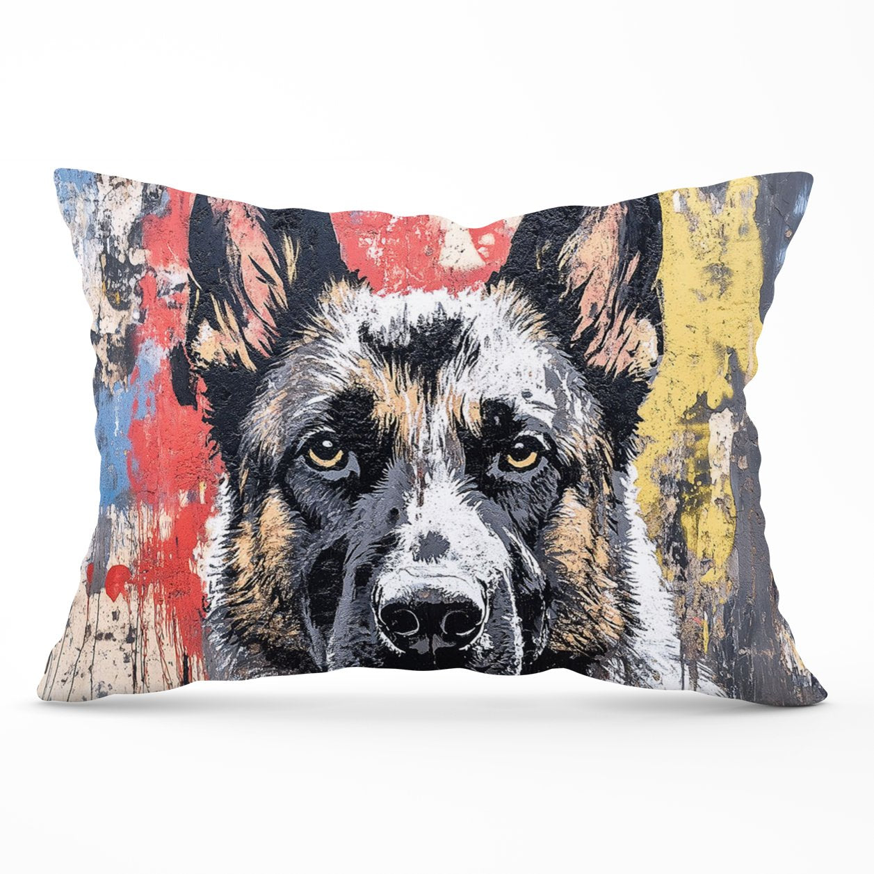 Banksy Inspired German Shepherd Cushions