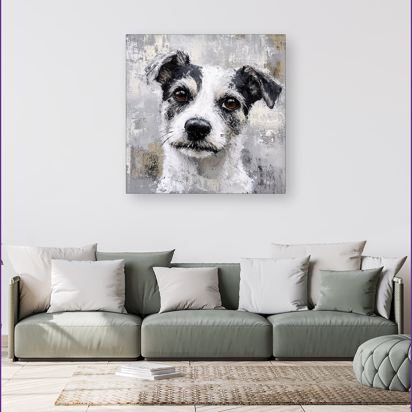 Thoughtful Terrier Dog Canvas