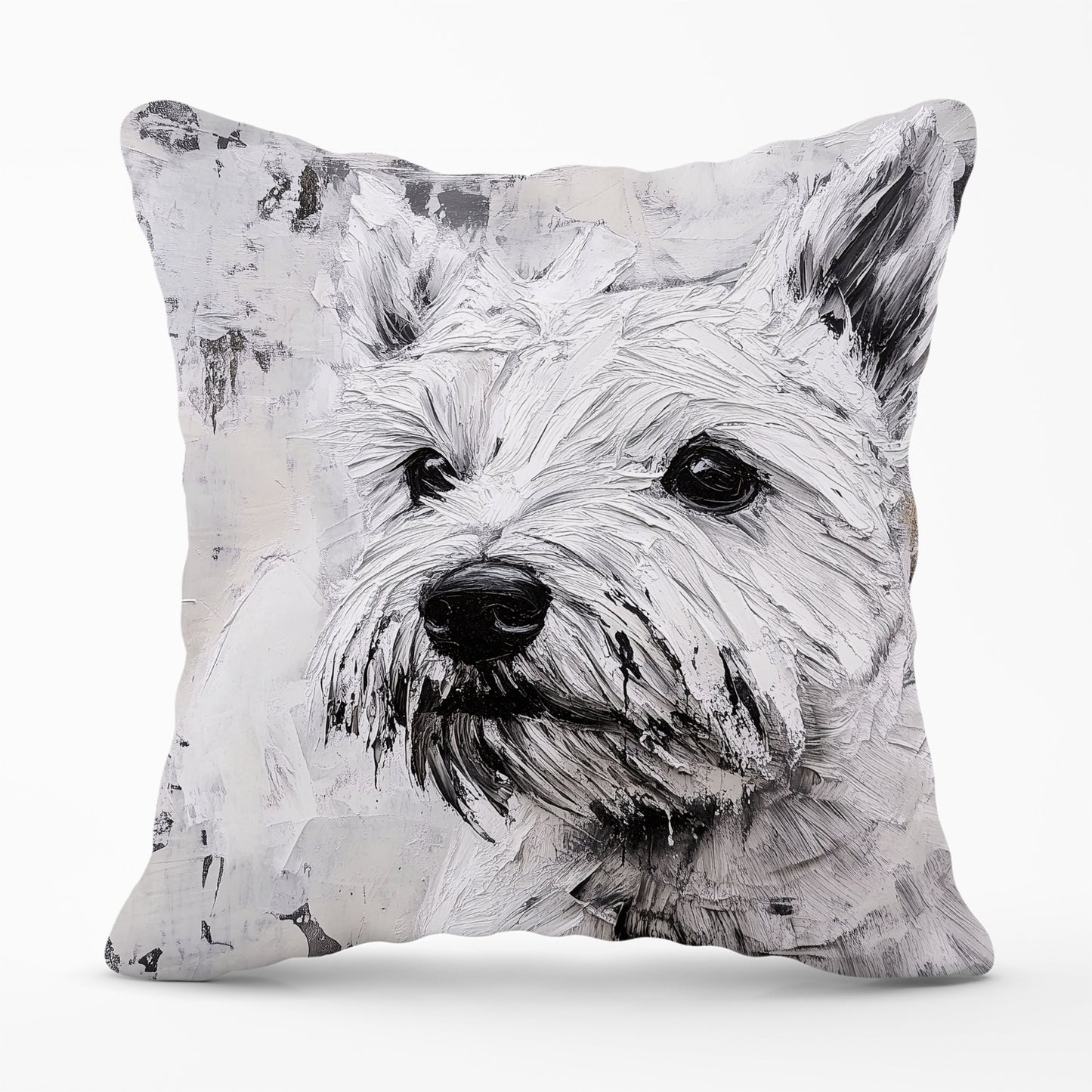 Banksy Inspired Thoughtful West Highland Terrier Cushions