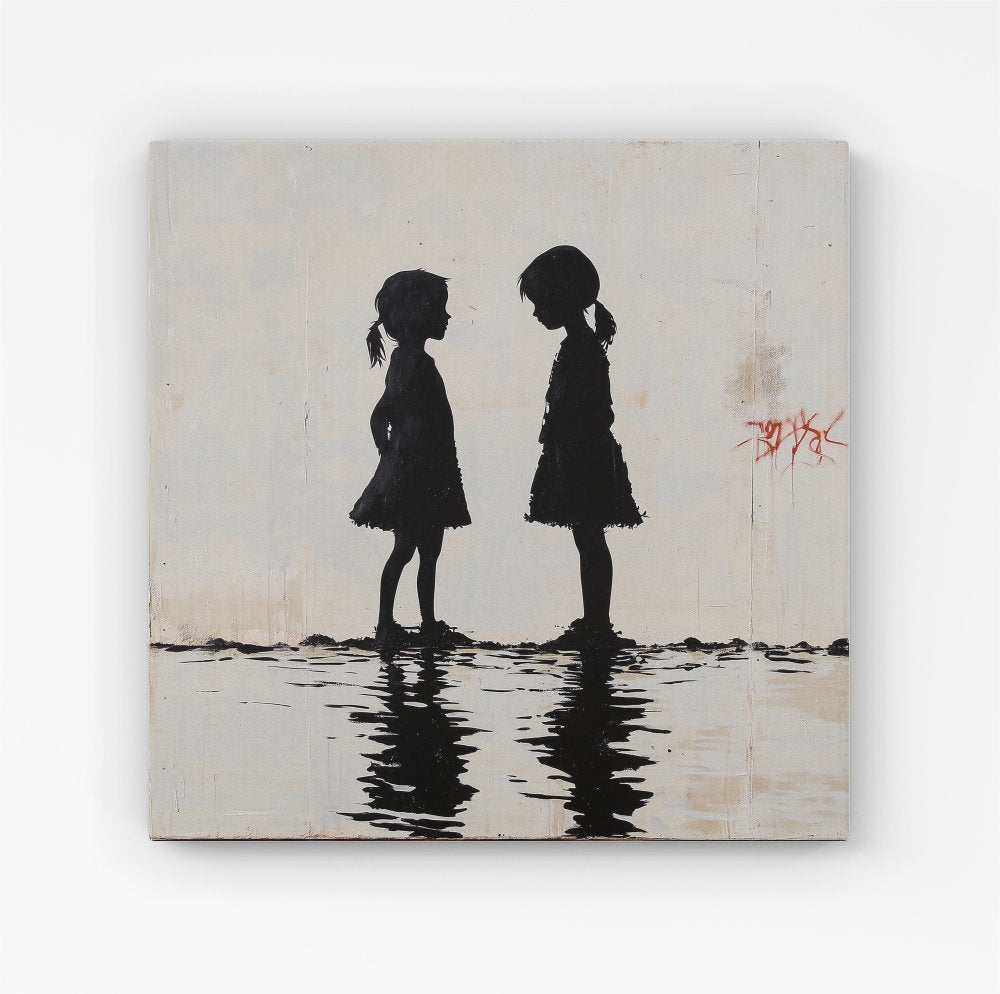 Silhouettes In The Rain Canvas