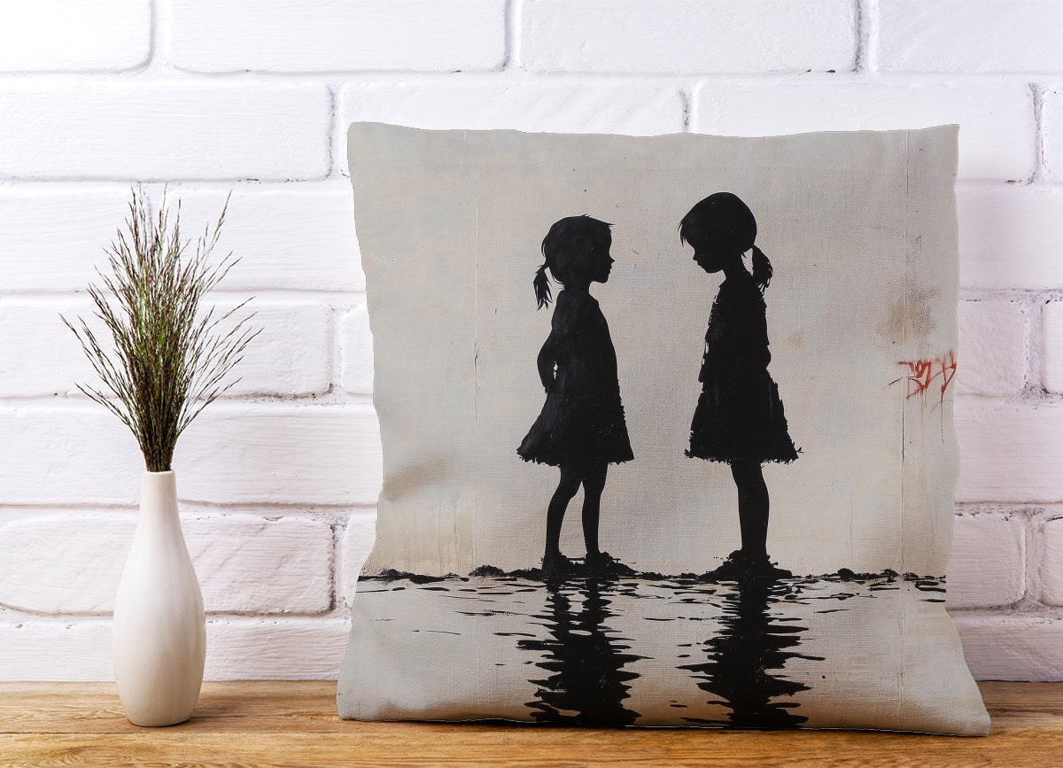 Silhouettes In The Rain Cushions