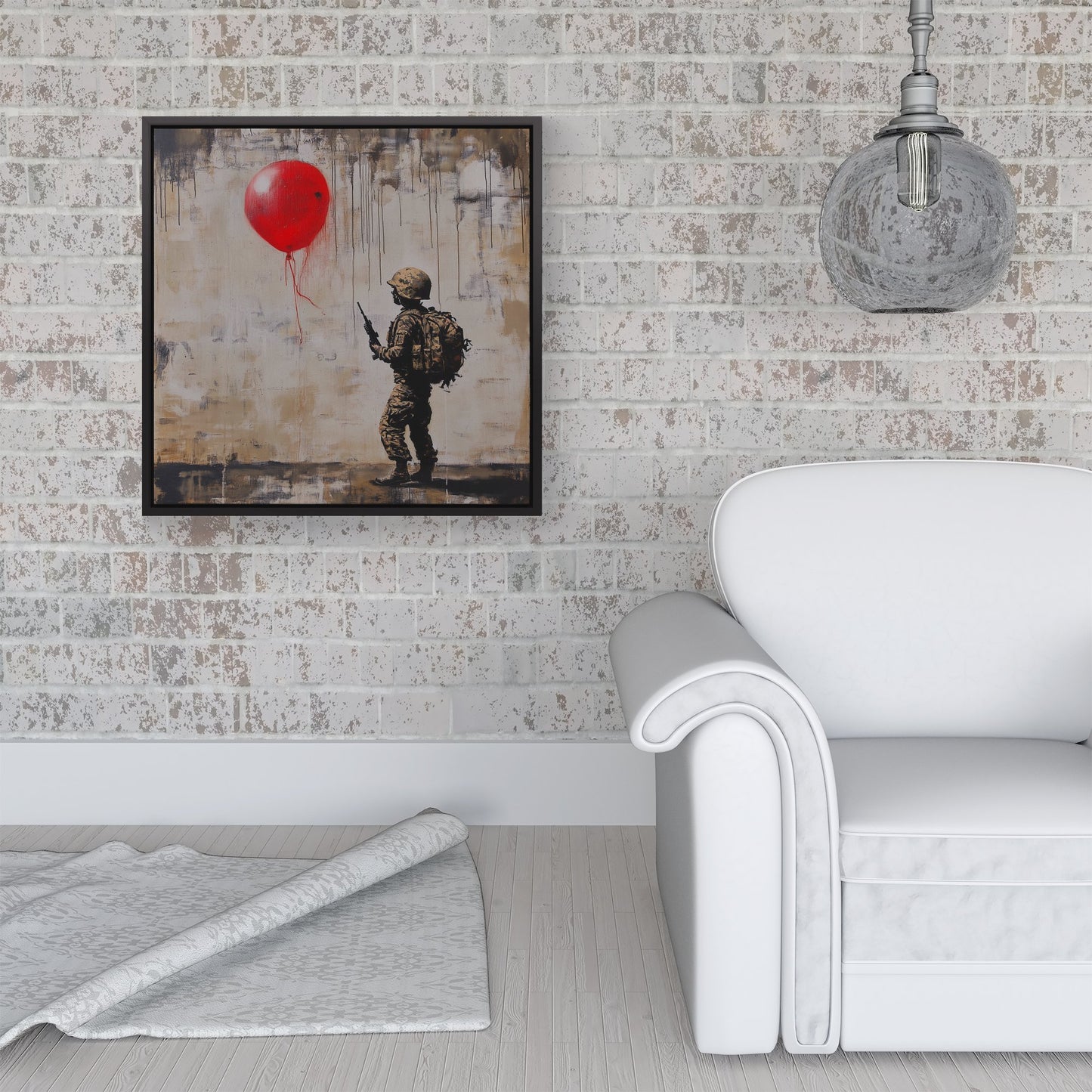Hope During War Framed Canvas