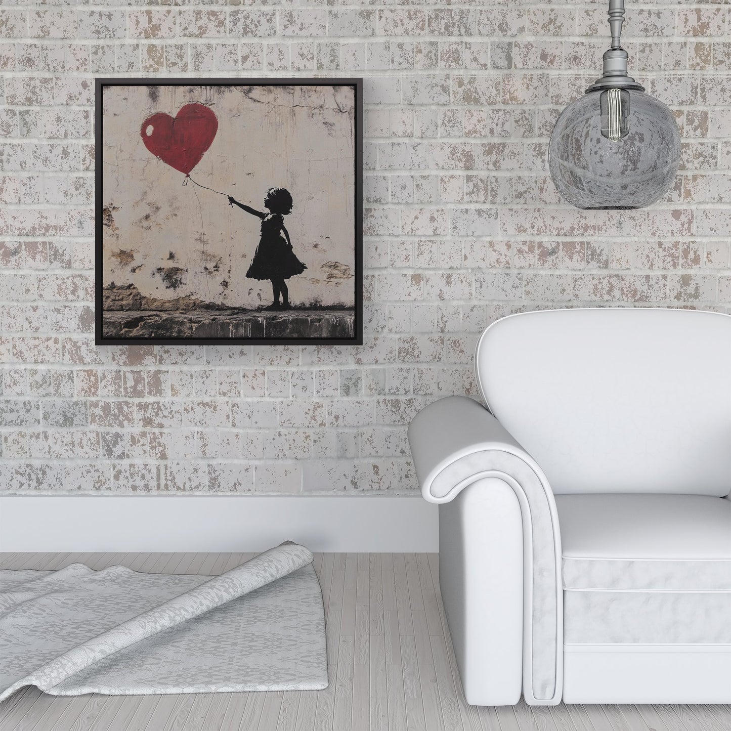 A Childs Hope During War Framed Canvas