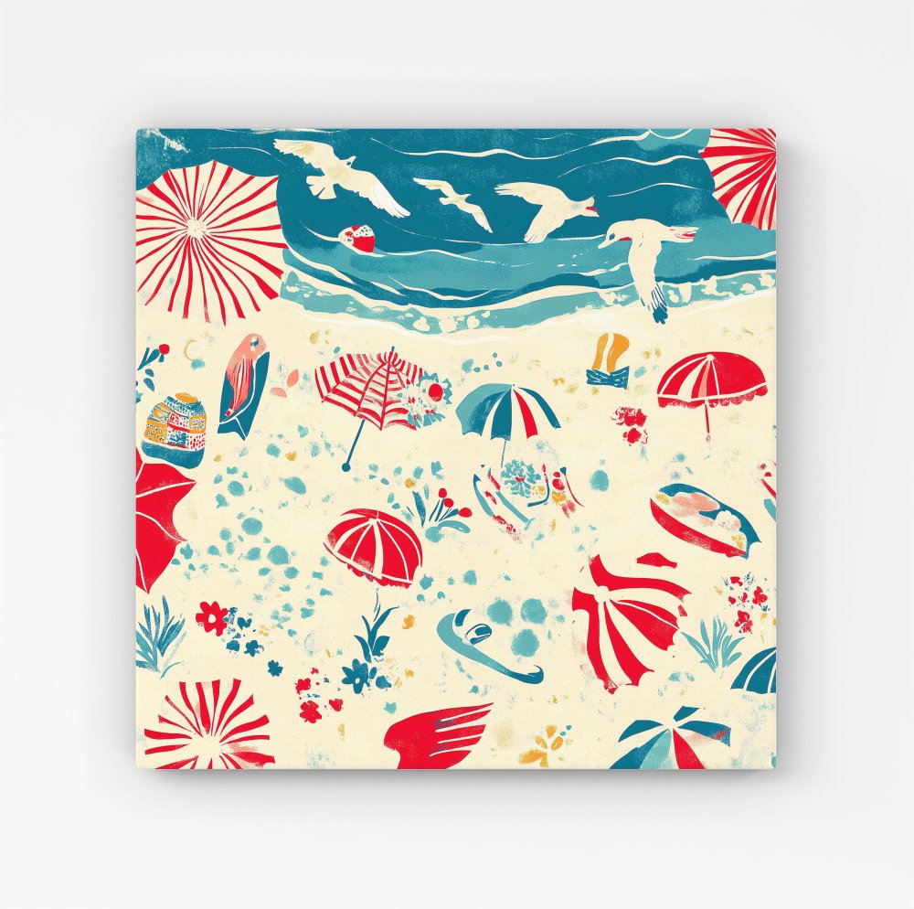 A Day At The Beach Canvas