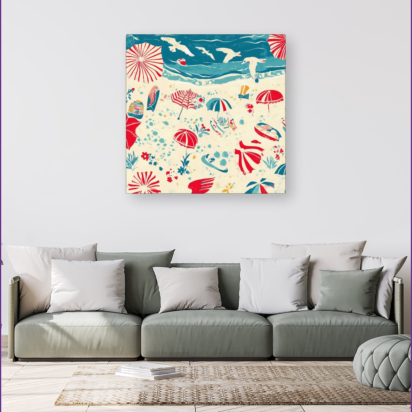 A Day At The Beach Canvas