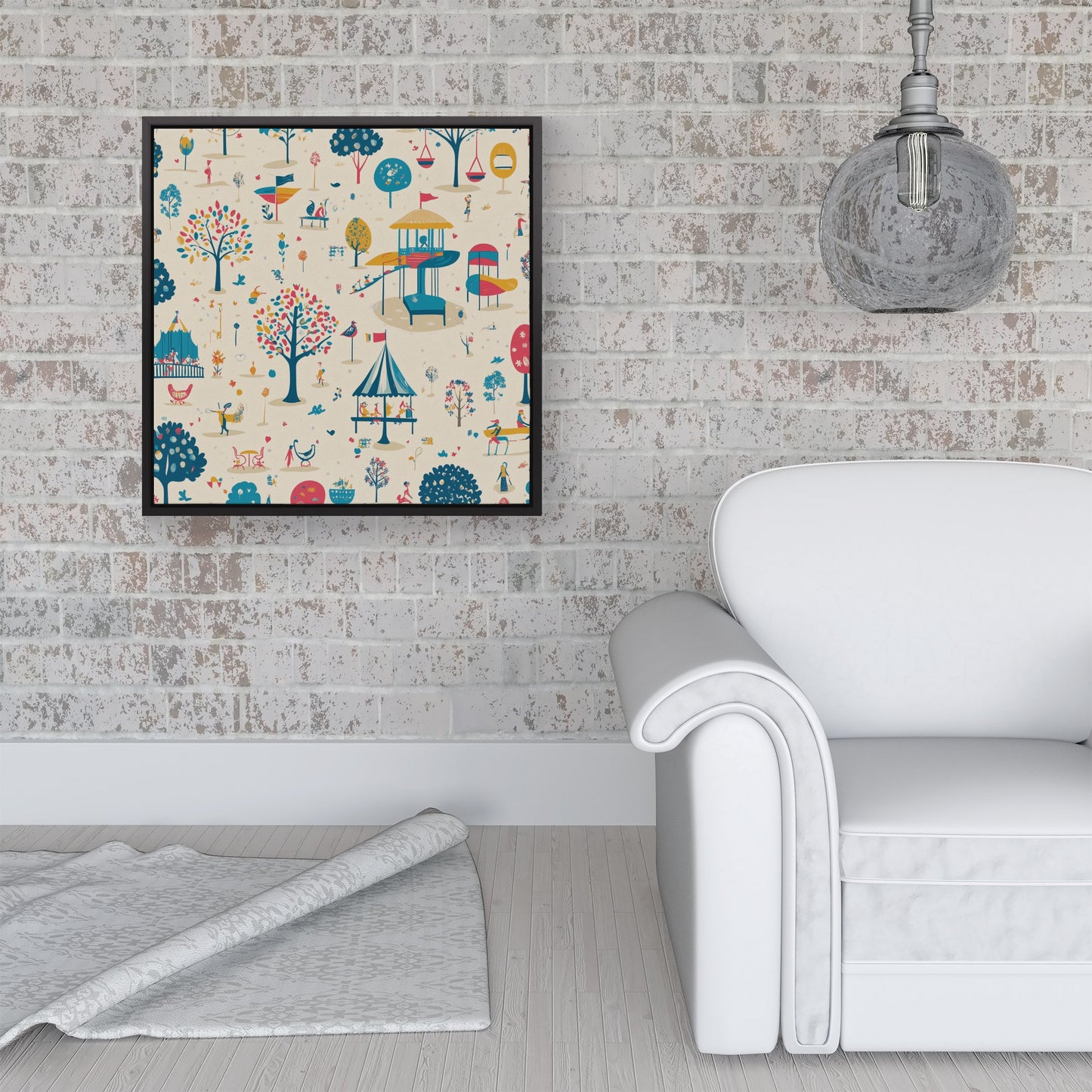 A Day At The Fair Framed Canvas