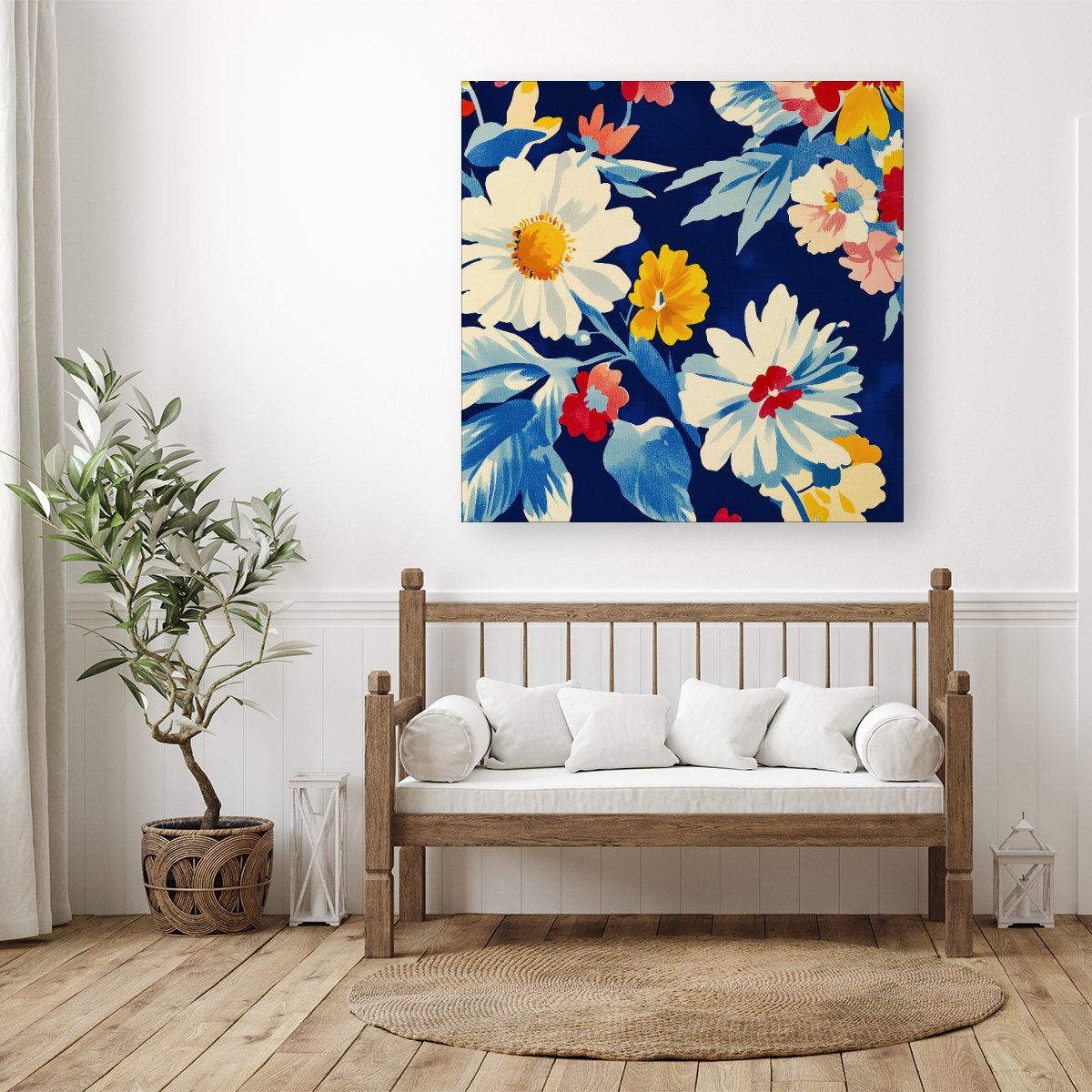 Bright Spring Flowers In Bloom Canvas