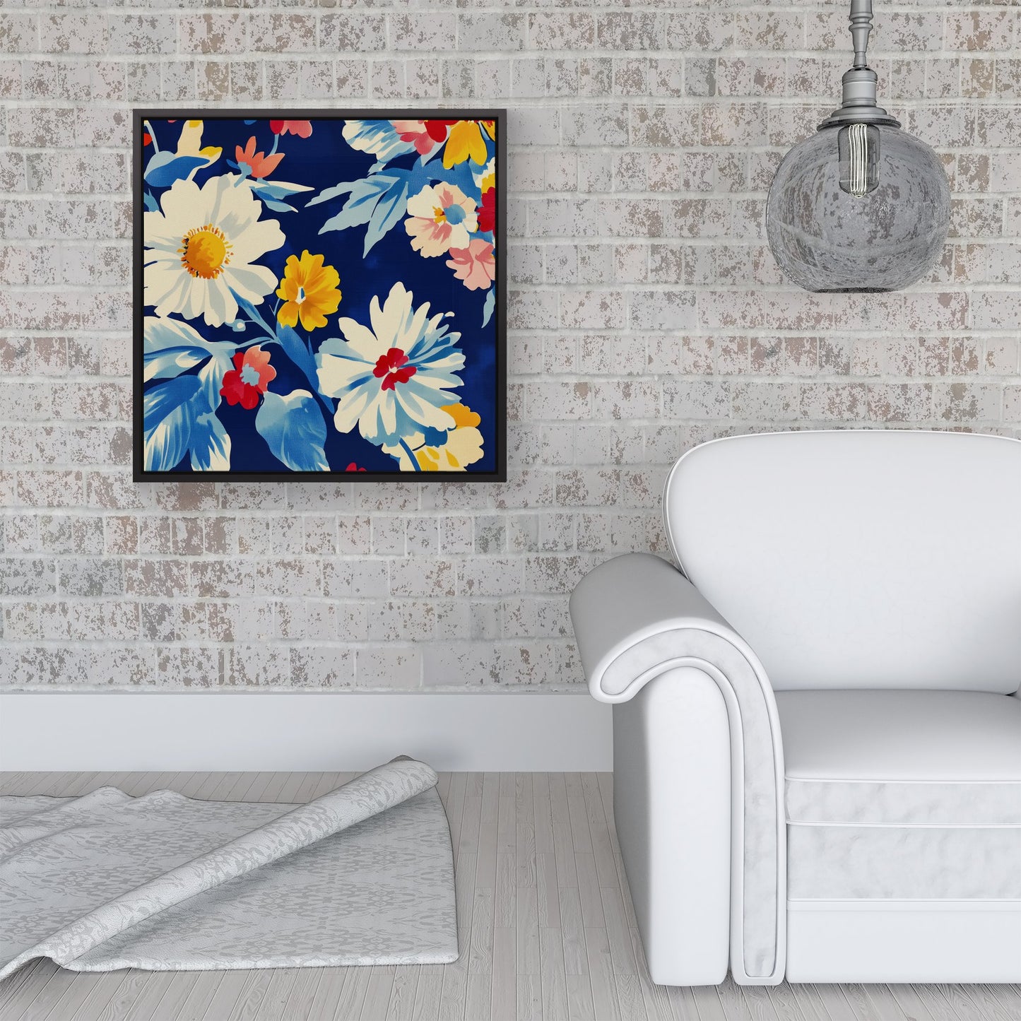Bright Spring Flowers In Bloom Framed Canvas