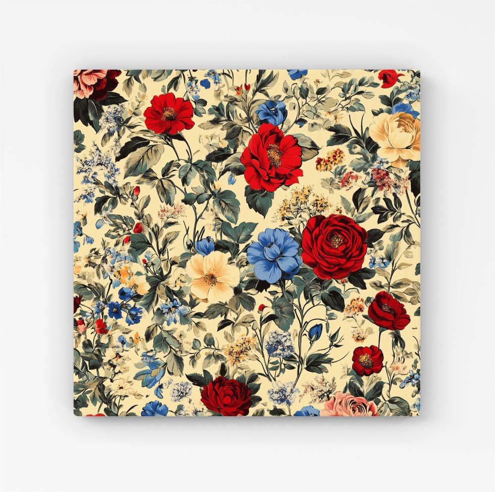 Vintage Roses And Buds Canvas