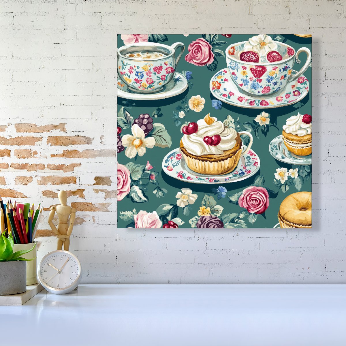 Vintage Tea Party Canvas