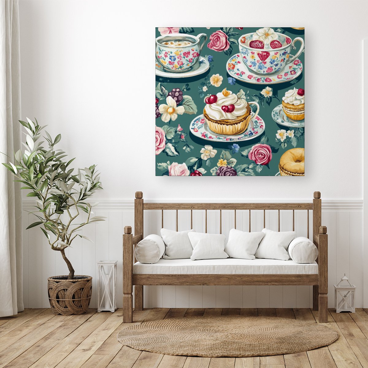 Vintage Tea Party Canvas