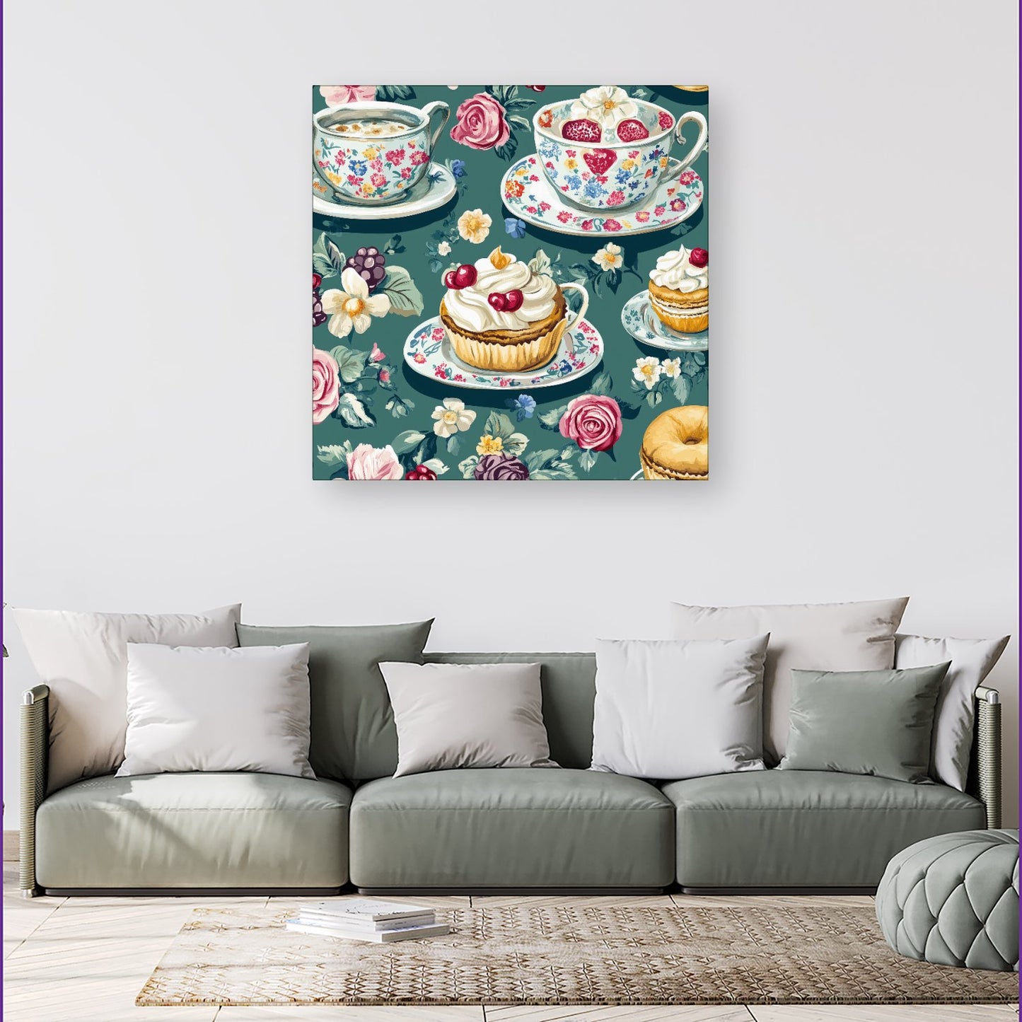 Vintage Tea Party Canvas