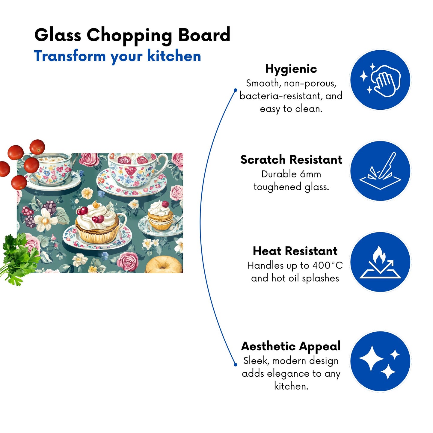 Vintage Tea Party Chopping Board