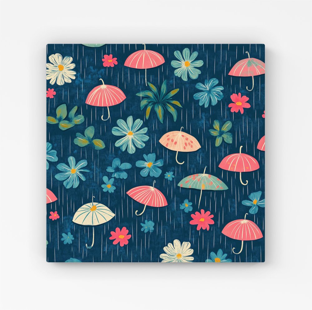 Umbrellas In Spring Canvas