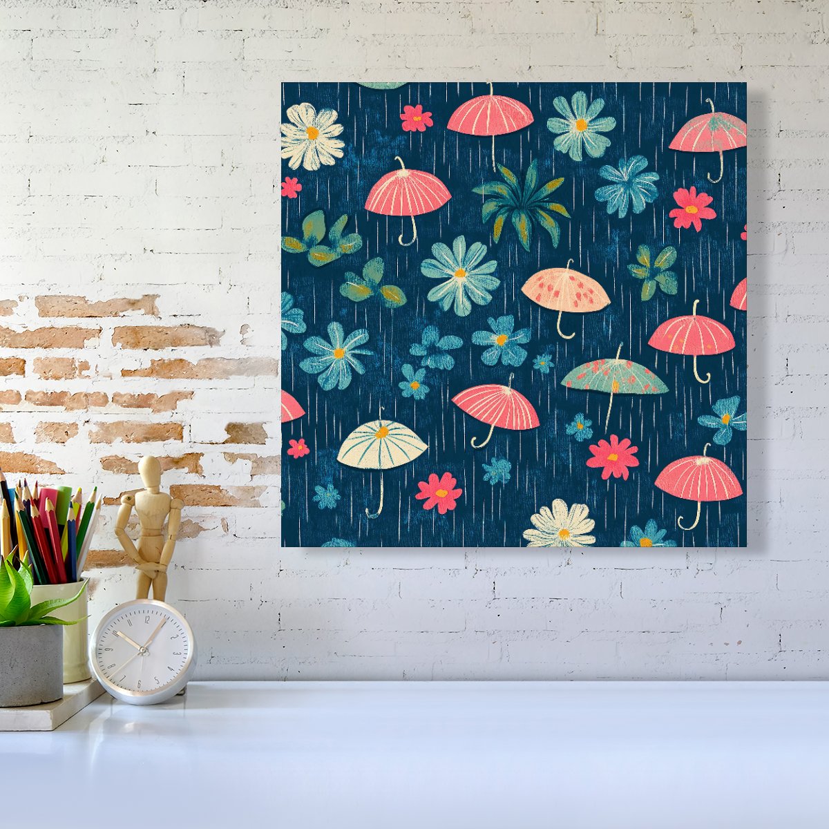 Umbrellas In Spring Canvas
