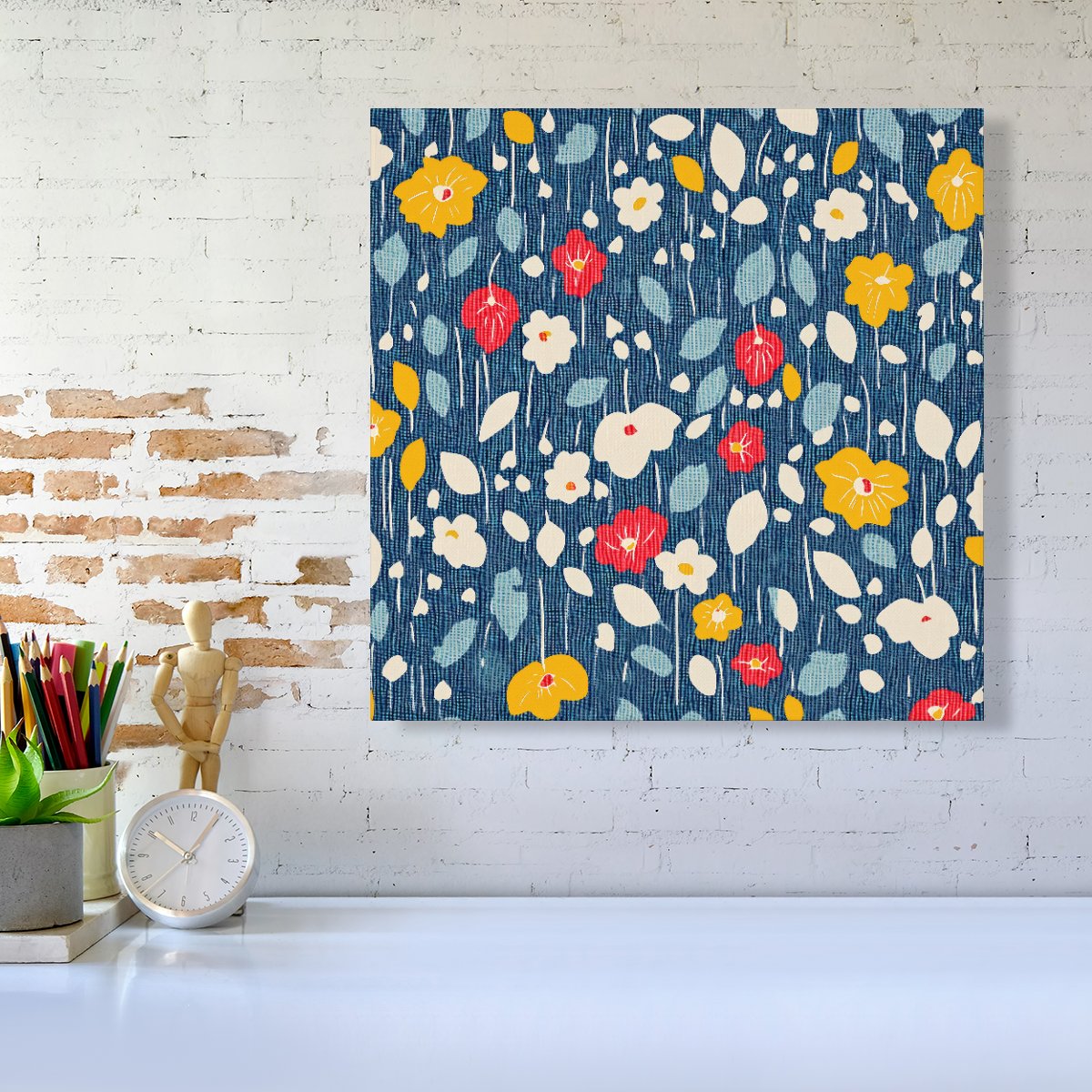 Falling Flowers In The Rain Canvas