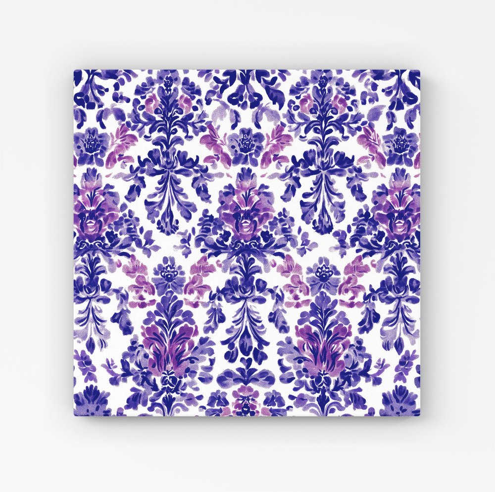 Vintage Purple Pattern Canvas