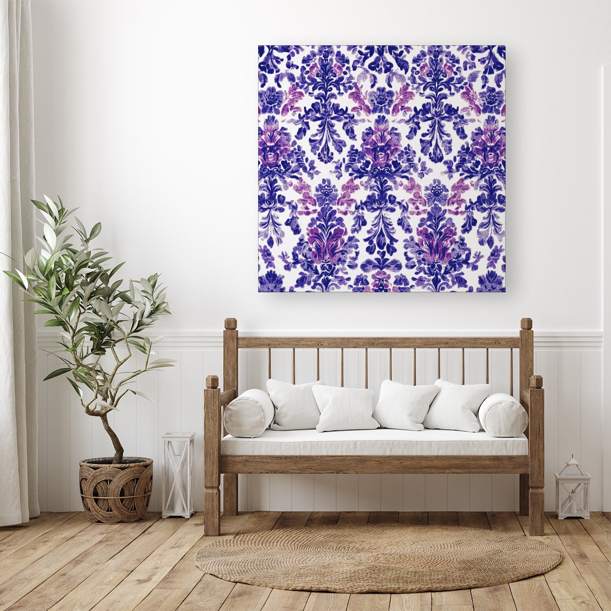 Vintage Purple Pattern Canvas