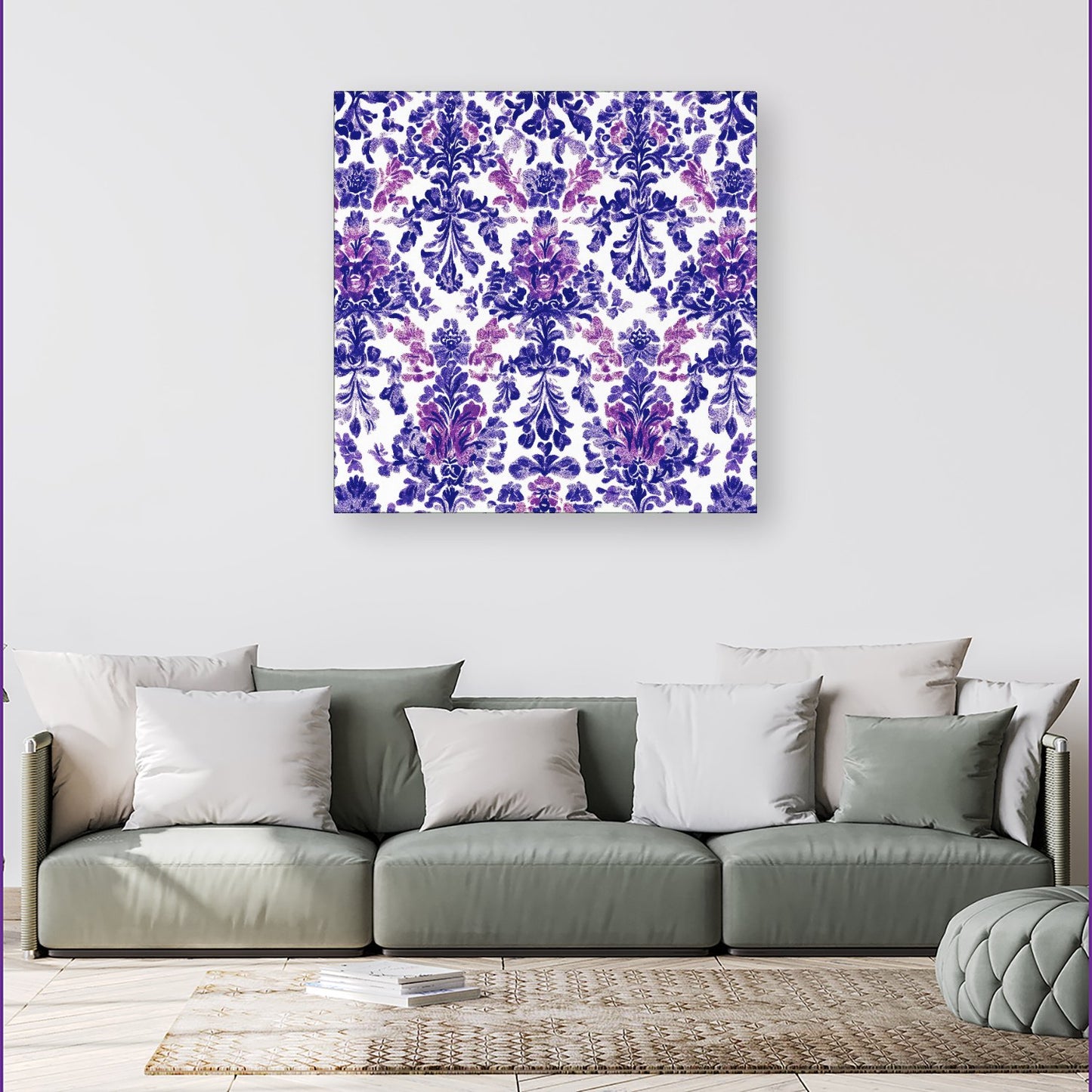 Vintage Purple Pattern Canvas