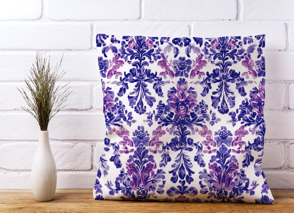 Vintage Purple Pattern Cushions