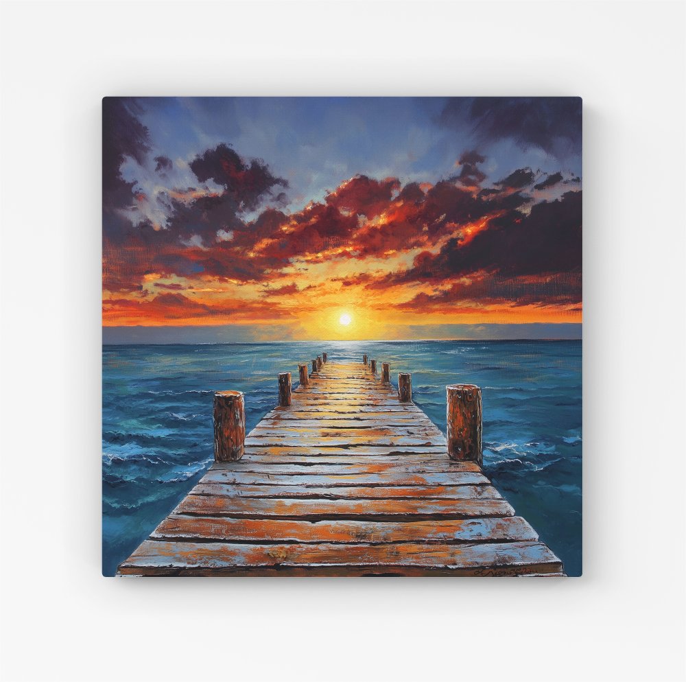 Sunset Over A Carribean Sea Canvas