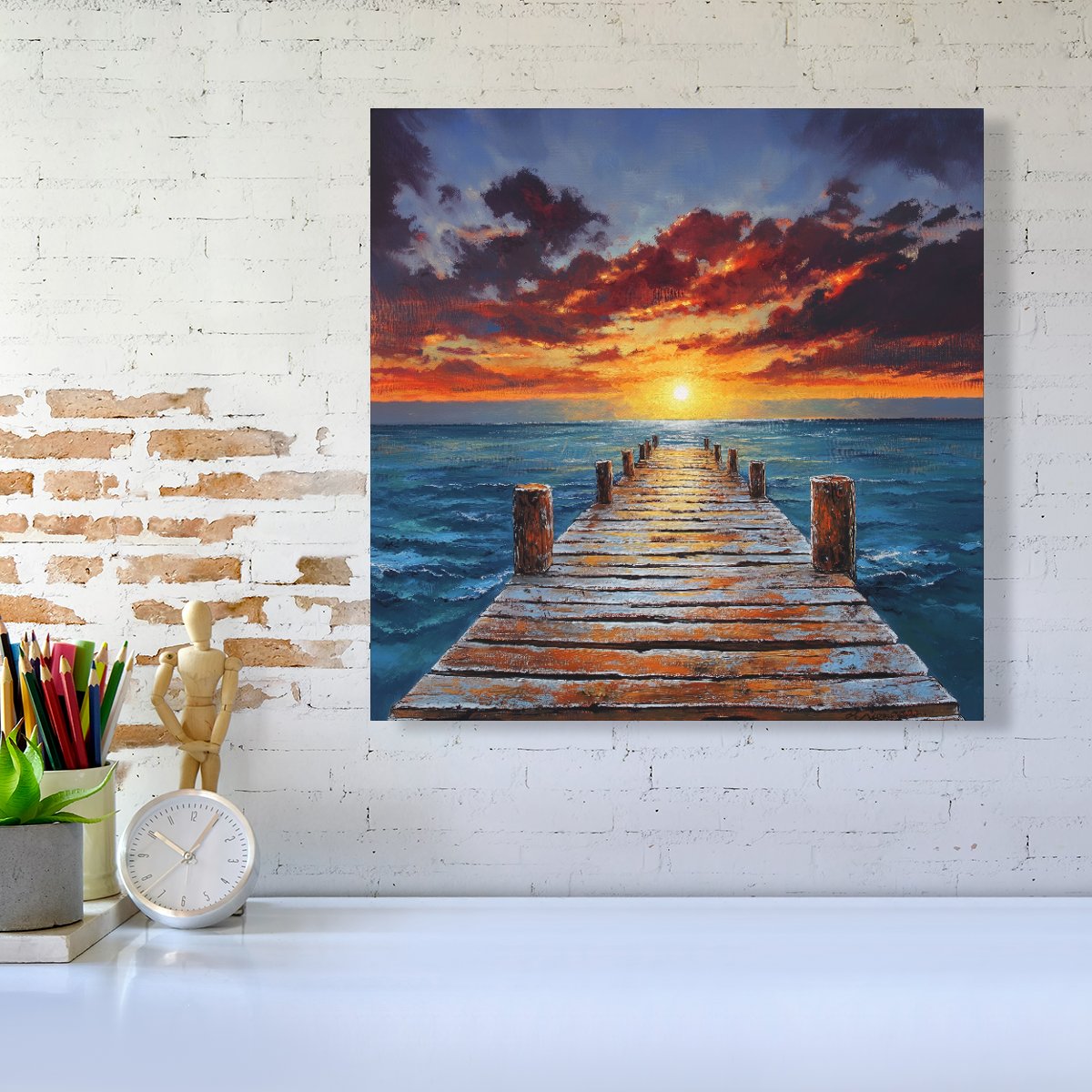 Sunset Over A Carribean Sea Canvas