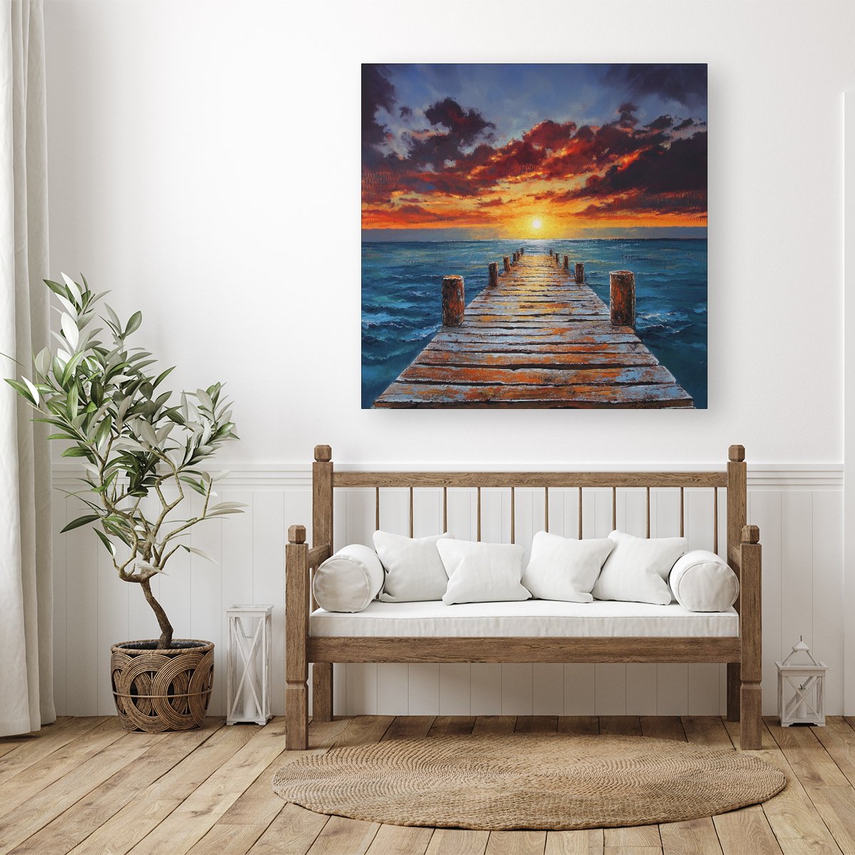 Sunset Over A Carribean Sea Canvas