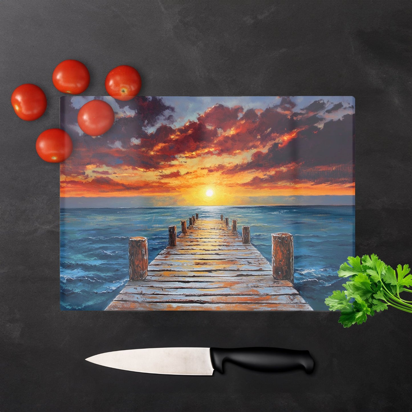 Sunset Over A Carribean Sea Chopping Board