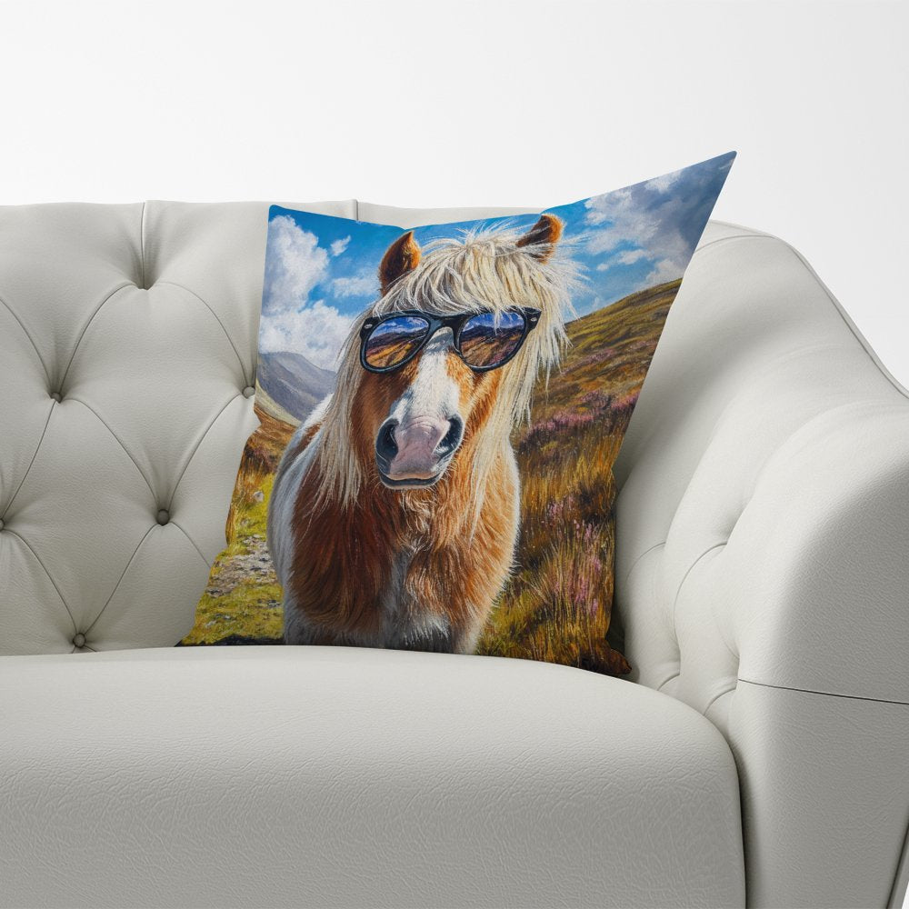 Shetland Pony Wearing Glasses Cushions