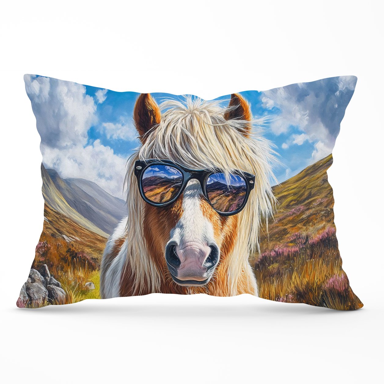Shetland Pony Wearing Glasses Cushions