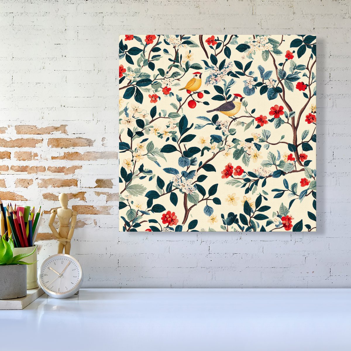 Chirping Away In The Trees Canvas