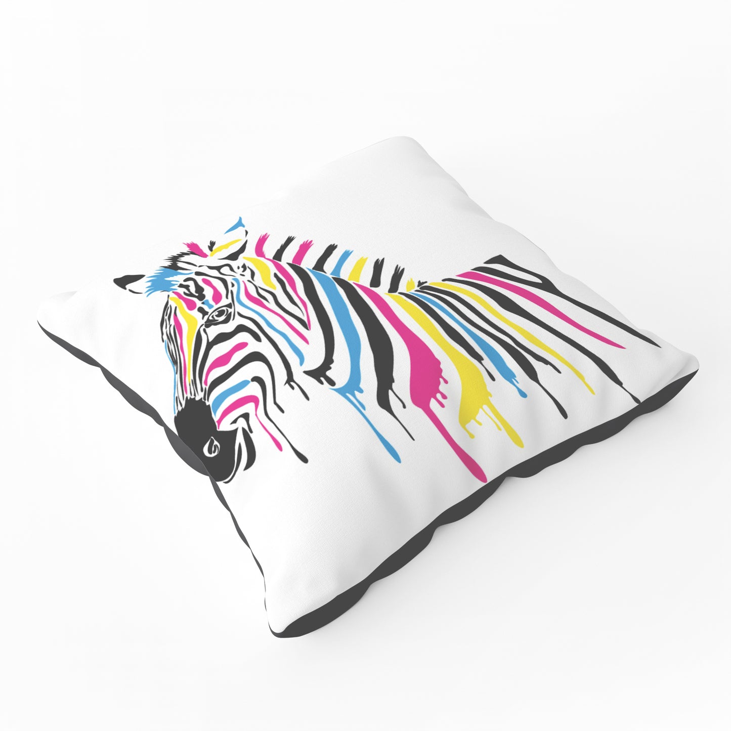 Multi Coloured Zebra Floor Cushion