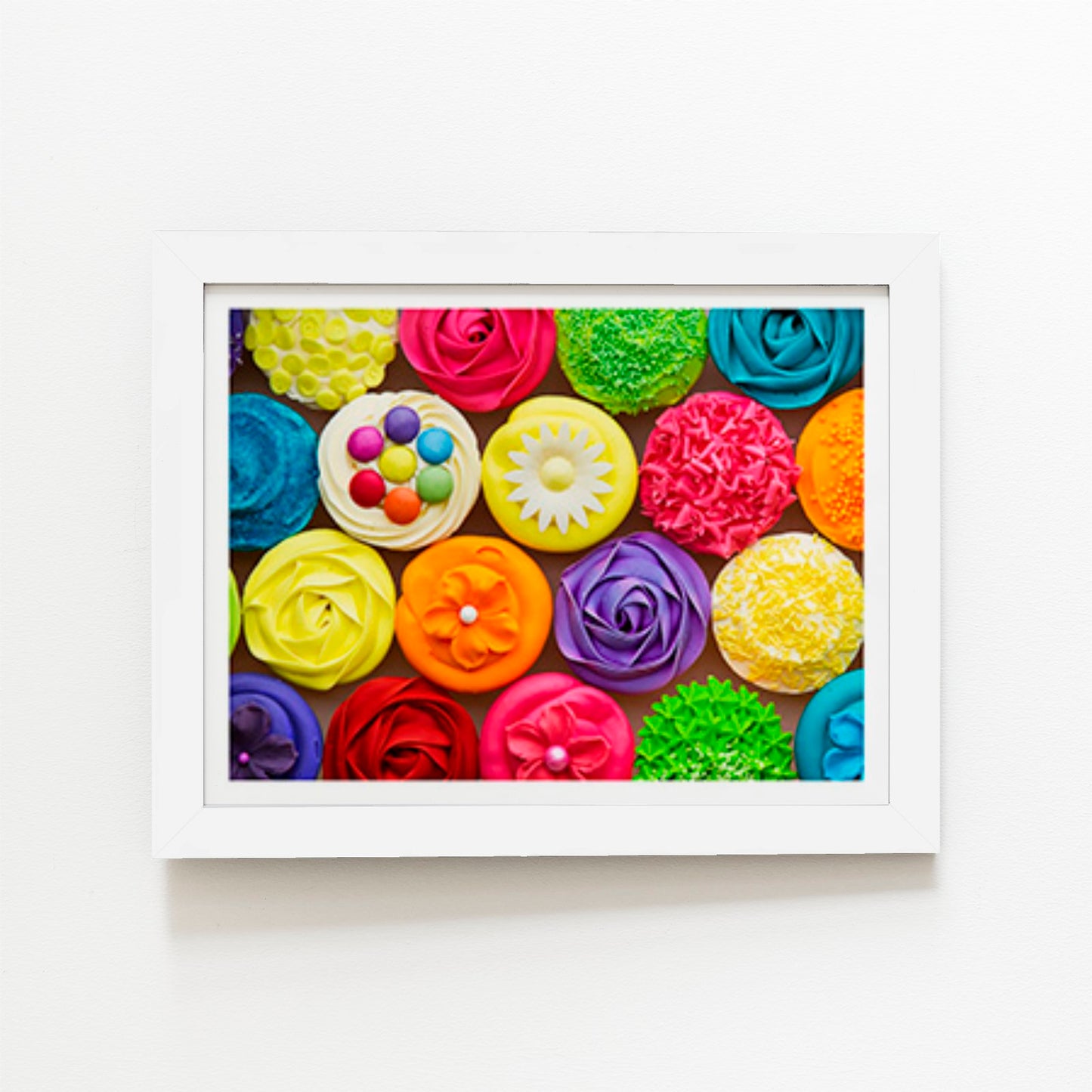 Bright Colourful Cupcakes Art Prints