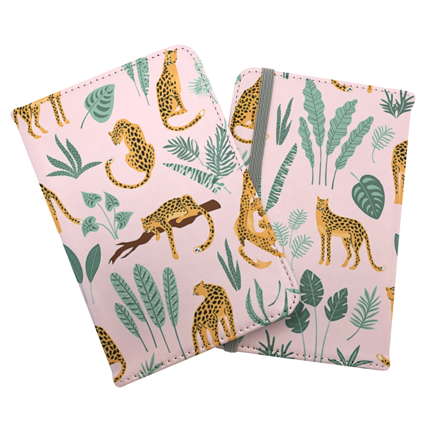Hand Drawn Leopards Passport Cover