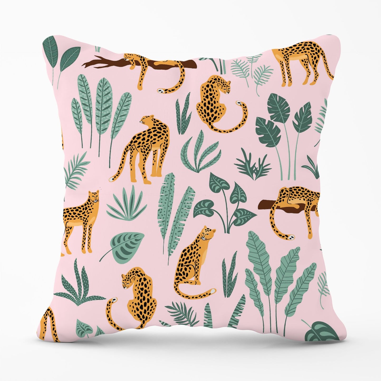 Hand Drawn Leopards Outdoor Cushion
