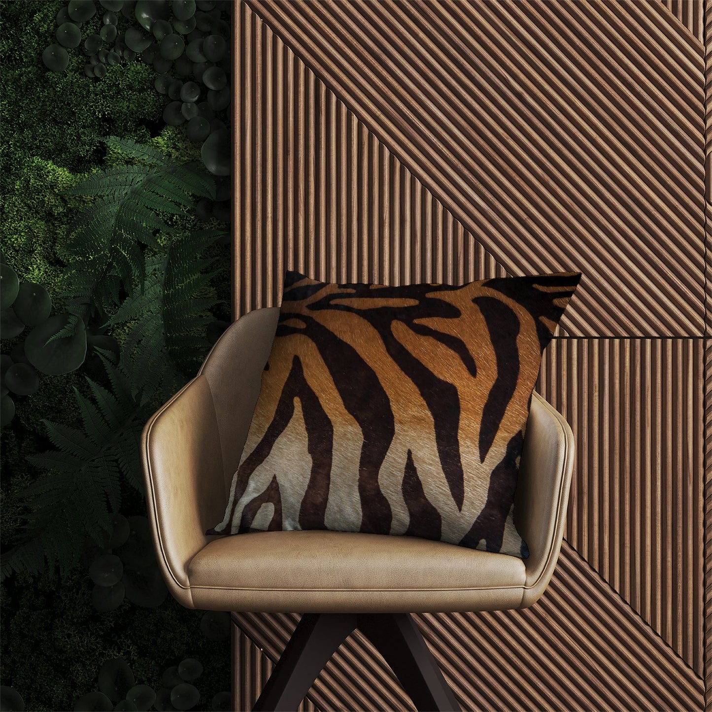 Tiger Skin Print Outdoor Cushion