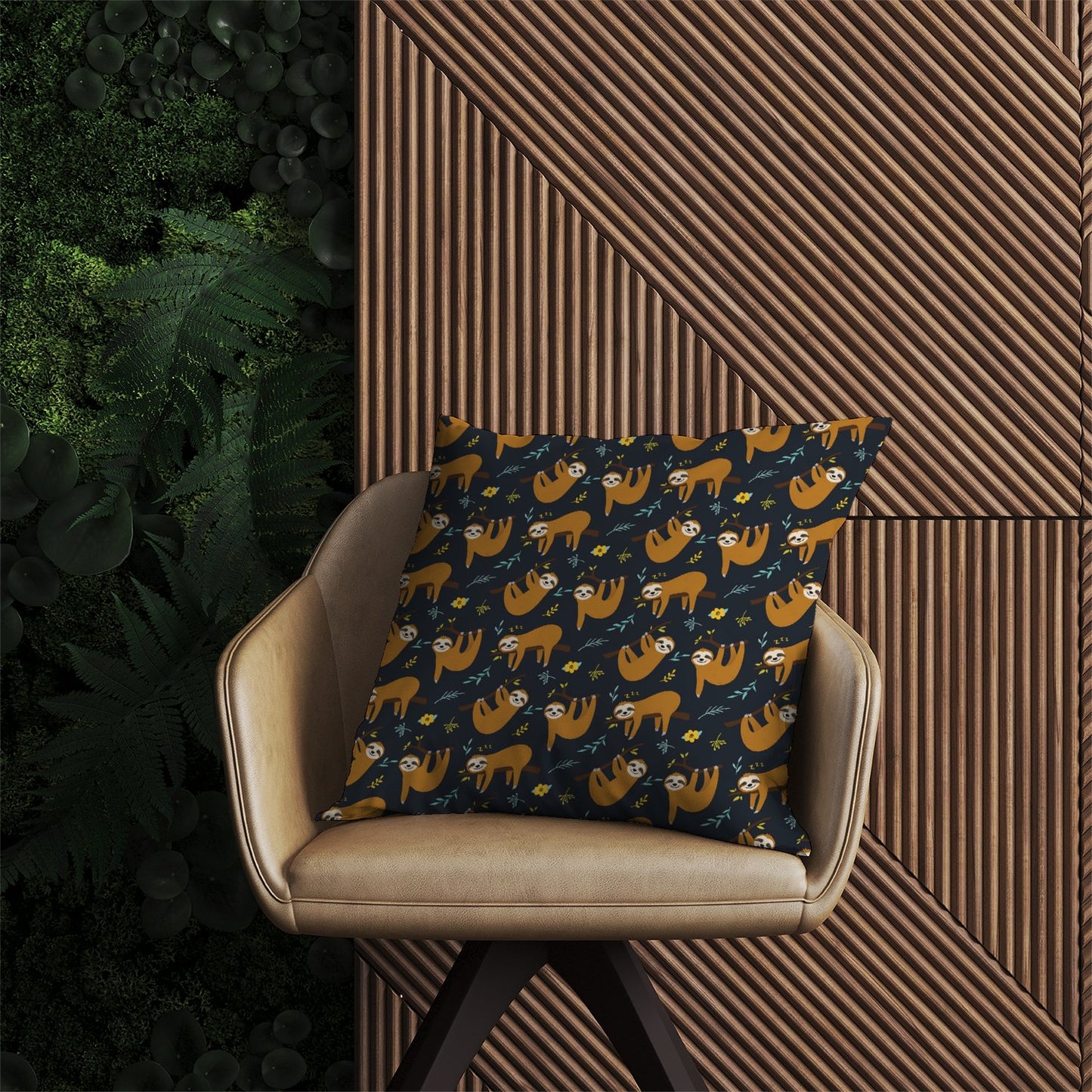 Cute Sloths Outdoor Cushion