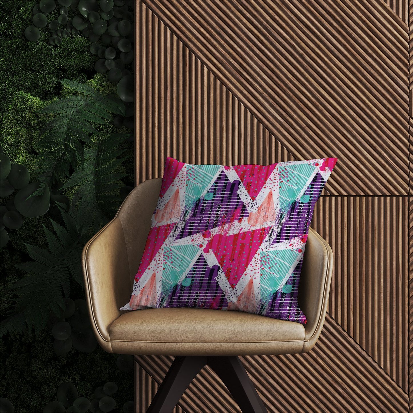 Shabby Geometric Pattern Outdoor Cushion