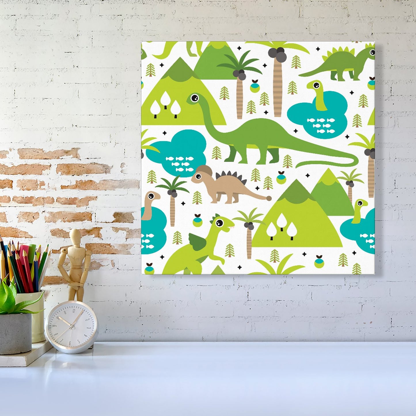 Baby Dinosaur Print Canvas