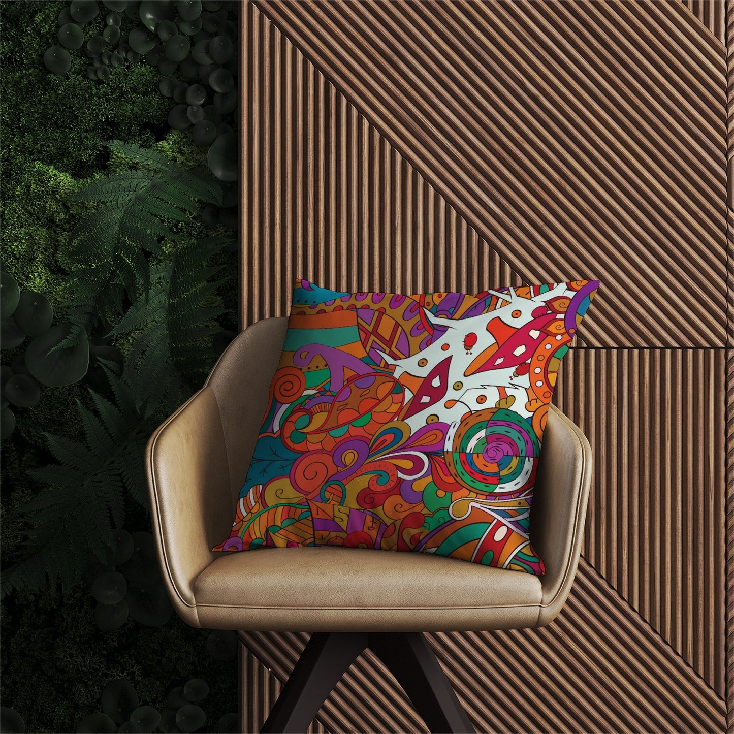 Mehndi Design Outdoor Cushion