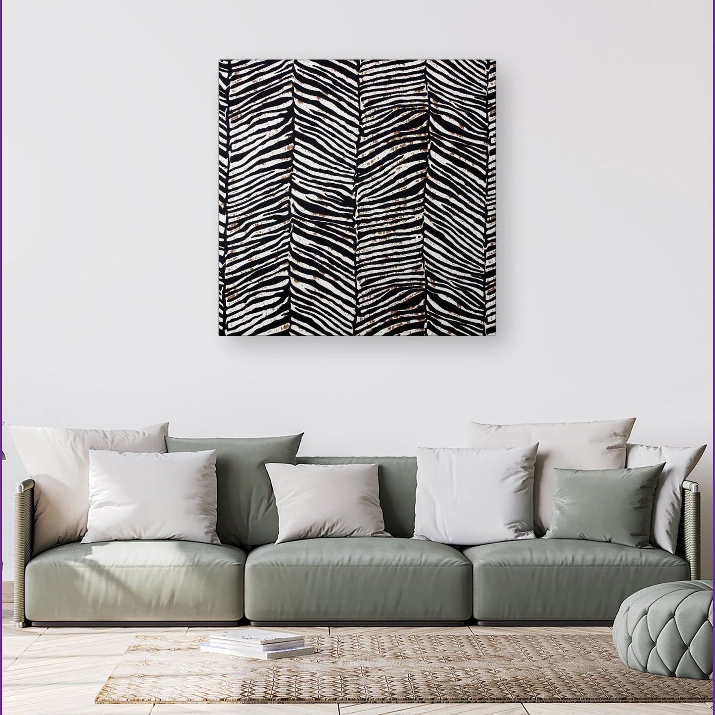 Zebra Pattern Canvas