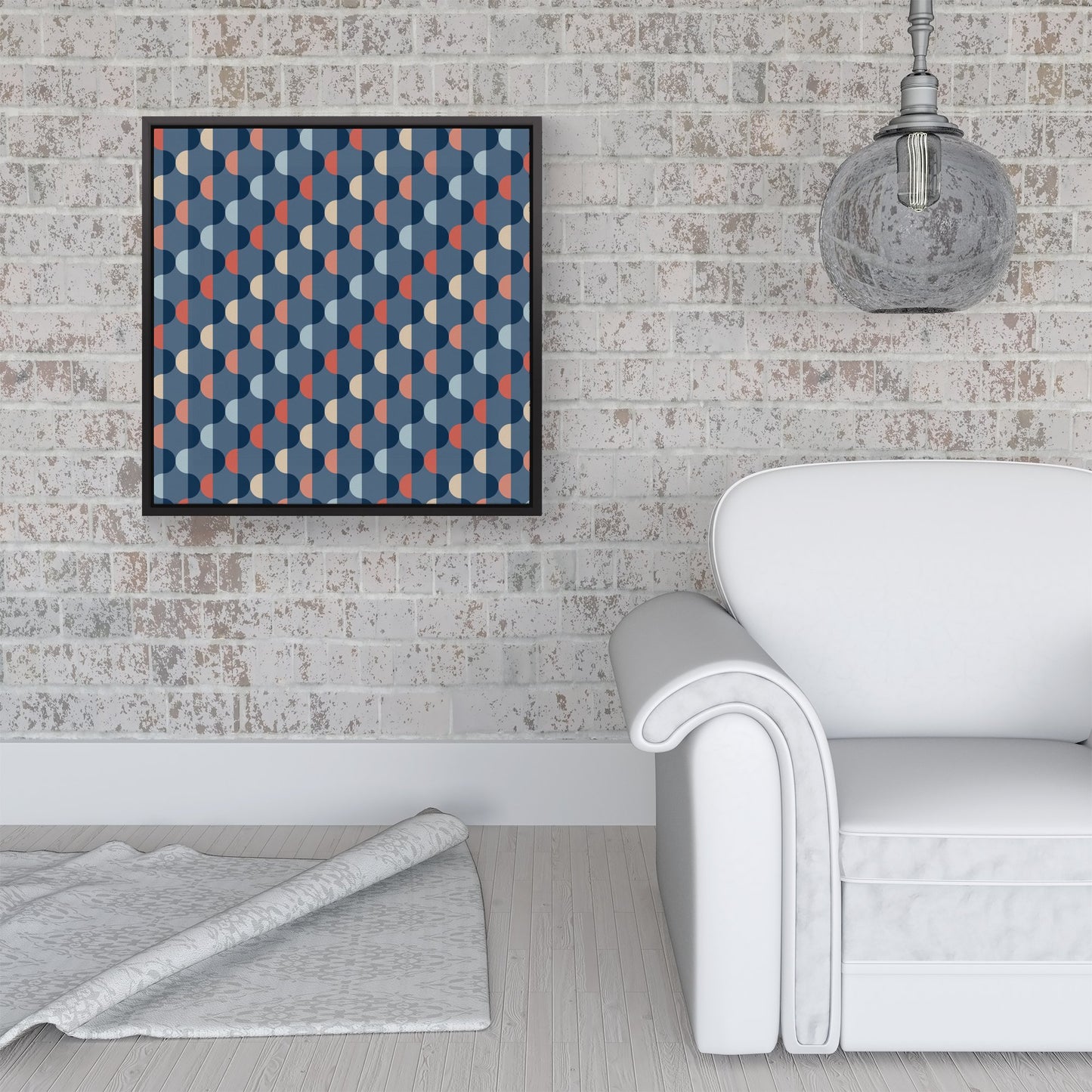 Geometric Pattern Framed Canvas