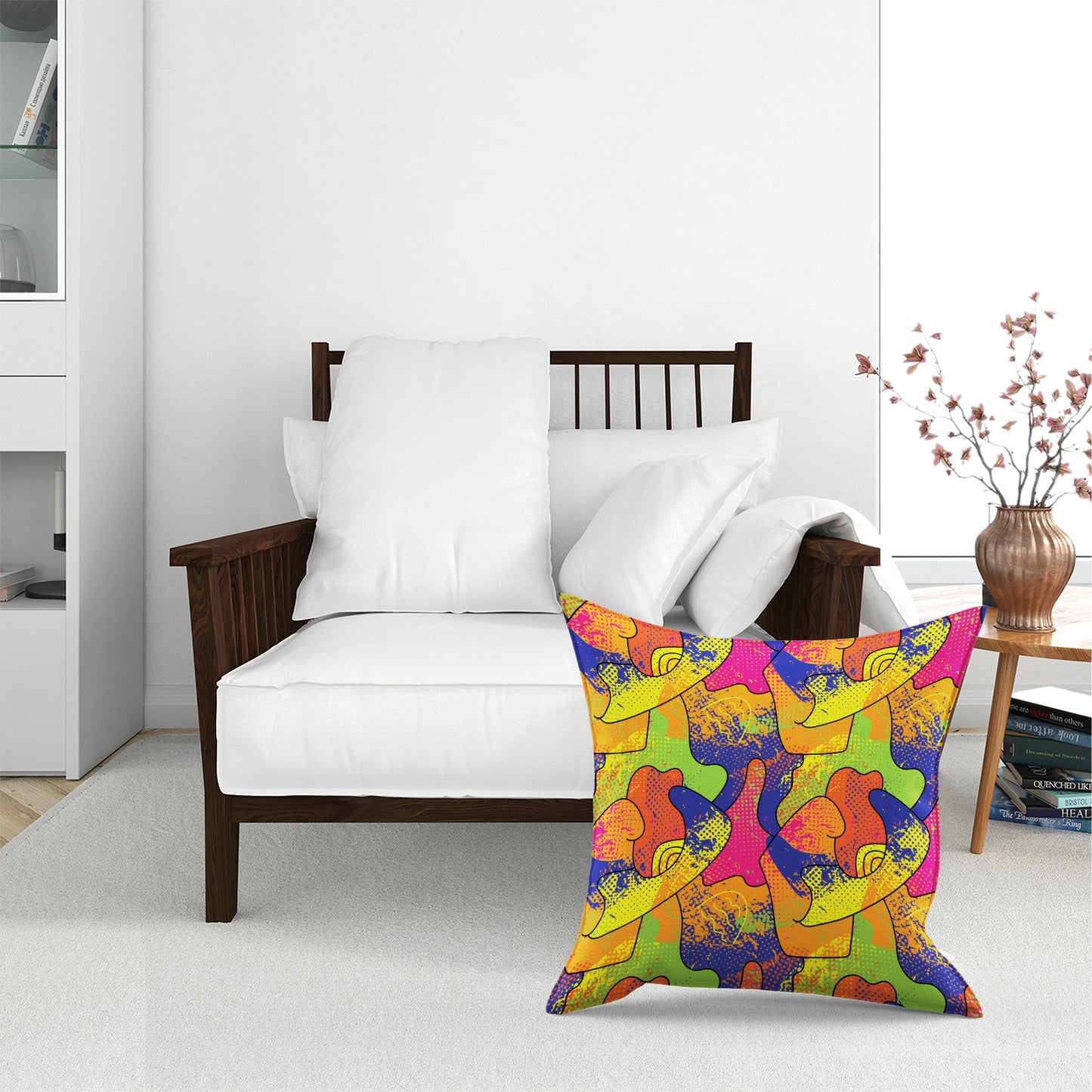 Bright Abstract Pattern Floor Cushion