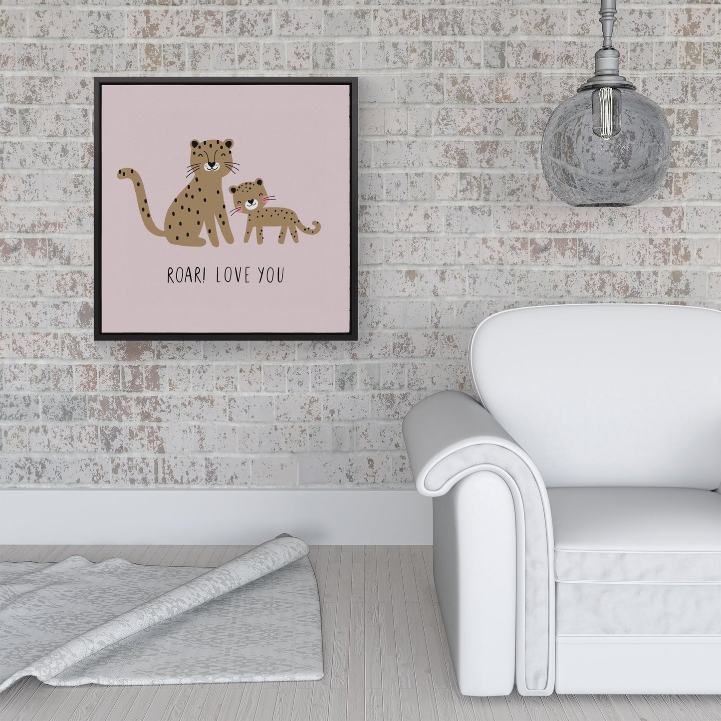 Roar! Love You Framed Canvas