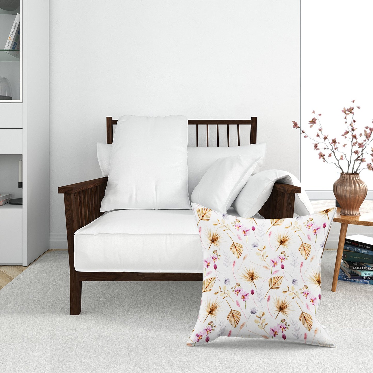 Watercolour Orchids Floor Cushion