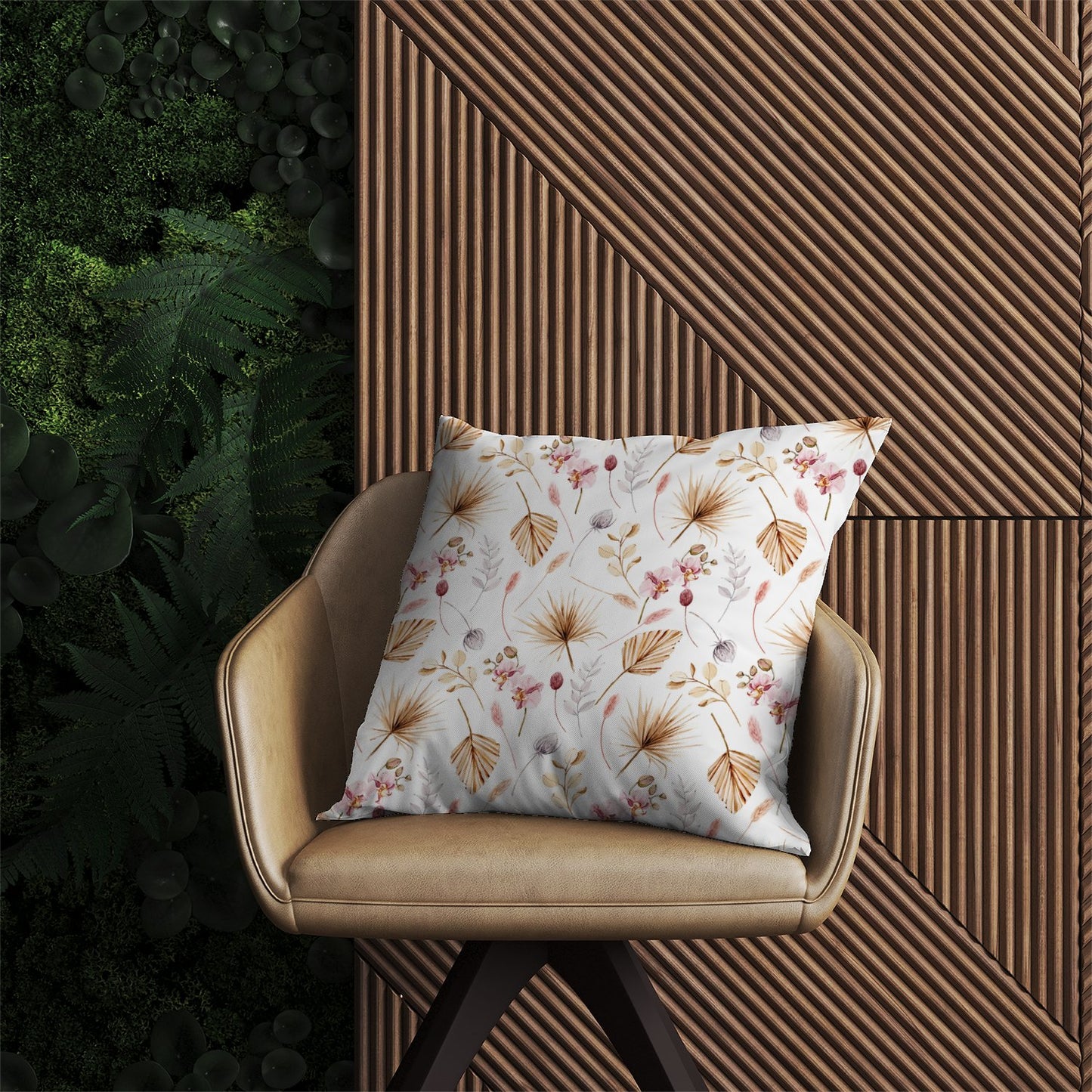 Watercolour Orchids Outdoor Cushion